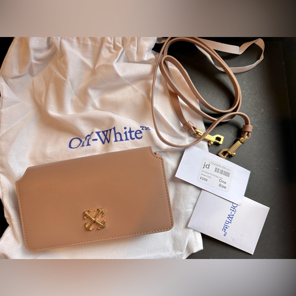 Off white jitney phone bag